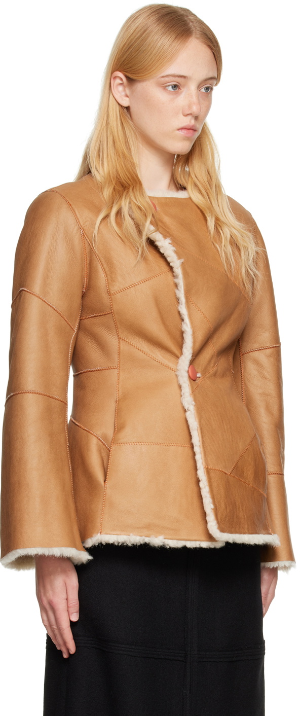 by Malene Birger Beige Albertas Shearling Reversible Jacket
