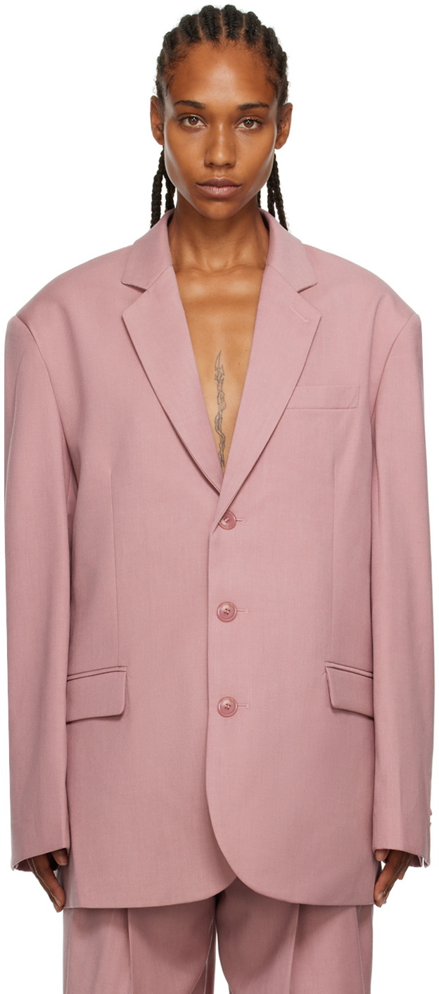 The Frankie Shop Pink Gelso Blazer The Frankie Shop