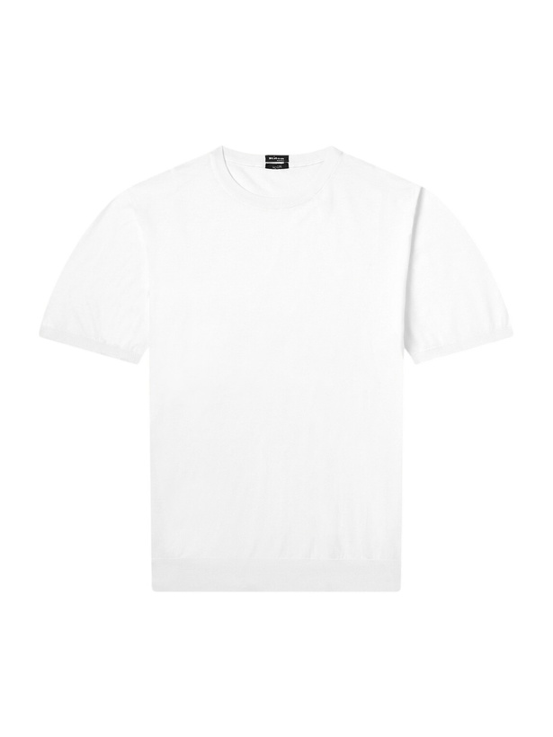 Photo: Kiton - Knitted Cotton T-Shirt - White