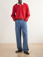 Aimé Leon Dore - Logo-Embroidered Cotton-Jersey Polo Shirt - Red