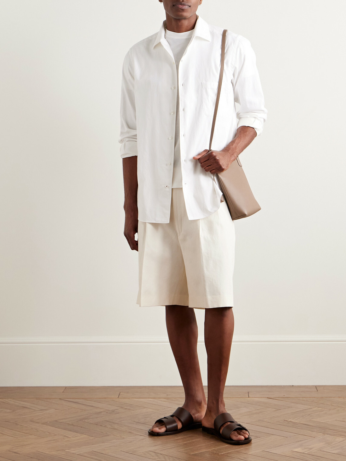 Loro Piana - André Cotton-Flannel Shirt - White