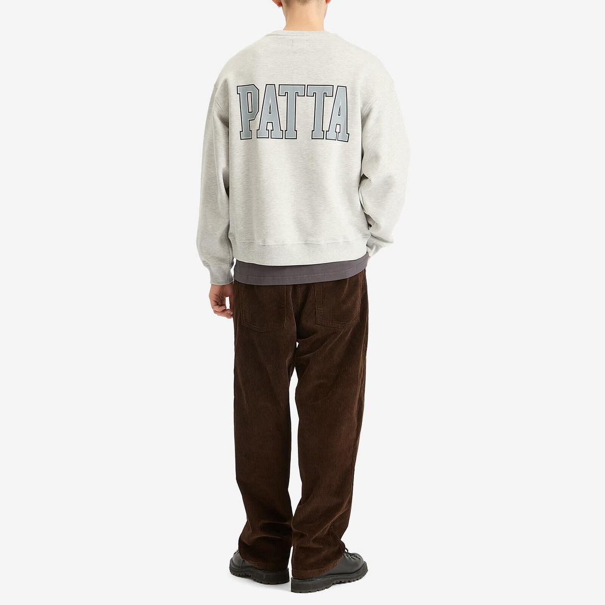 Patta Men's Marina Crew Neck Sweatshirt in Light Grey Melange
