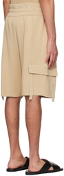 ANDREĀDAMO SSENSE Exclusive Beige Viscose Shorts