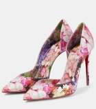 Christian Louboutin Iriza floral crêpe satin d'Orsay pumps