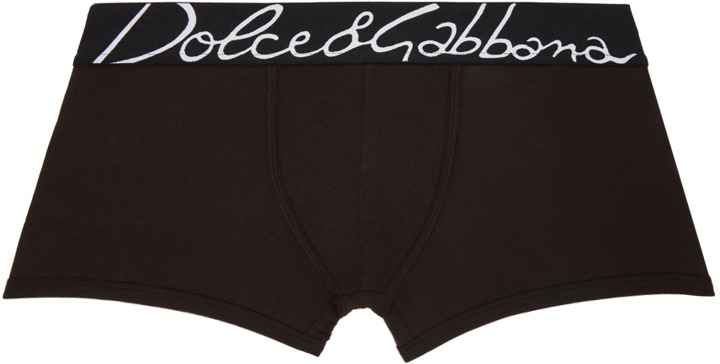 Photo: Dolce&Gabbana Brown Regular-Fit Boxers