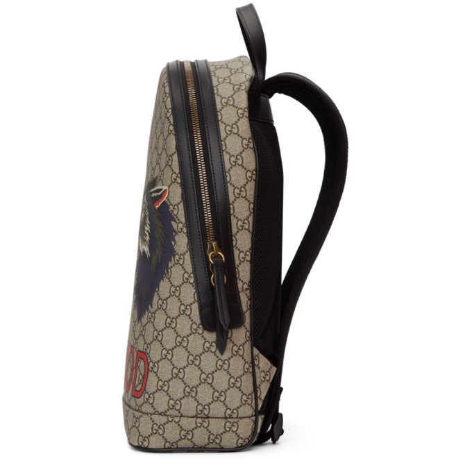 Gucci GG Supreme Canvas Snake Backpack