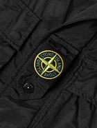 Stone Island - Logo-Appliquéd Garment-Dyed Crinkled-Shell Jacket - Black