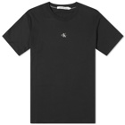 Calvin Klein Men's Micro Monologo T-Shirt in Ck Black
