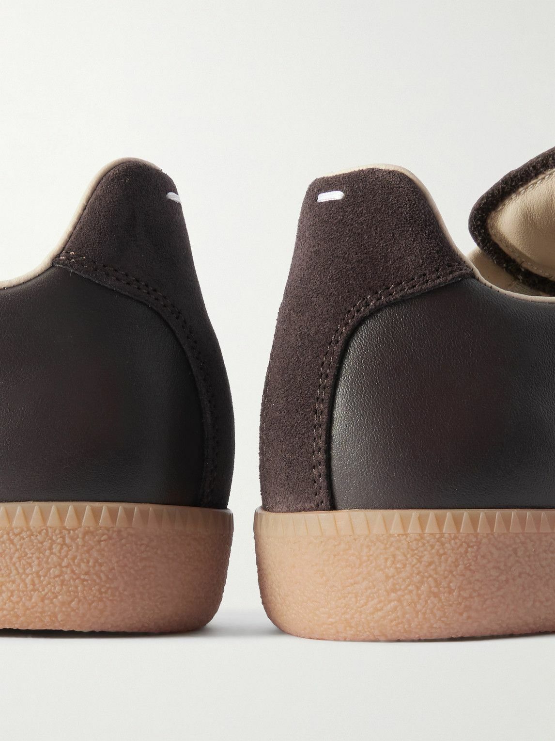 Maison Margiela - Replica Leather and Suede Sneakers - Brown
