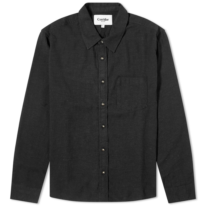 Photo: Corridor Men's Lyocell Flannel Shirt in Black