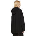 Ann Demeulemeester Black Tony Cold Shoulder Hoodie