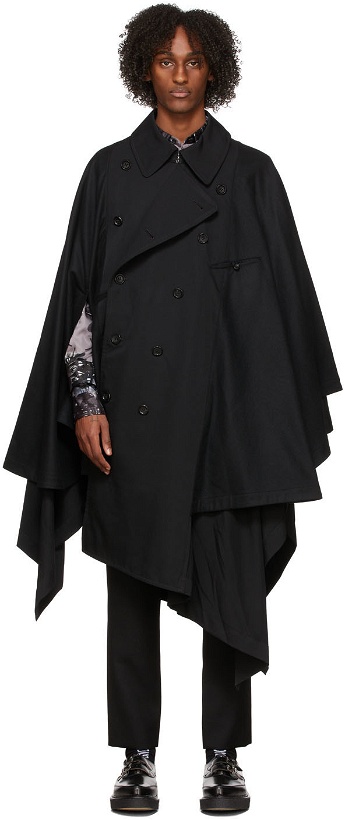 Photo: Comme des Garçons Homme Plus Black Poncho Coat