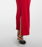 Courrèges One-shoulder crêpe maxi dress