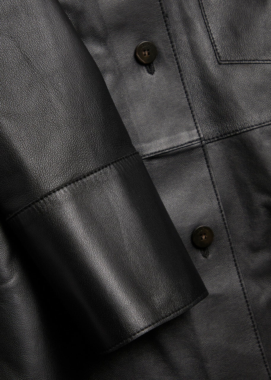 Joseph Penna Leather Jacket Black
