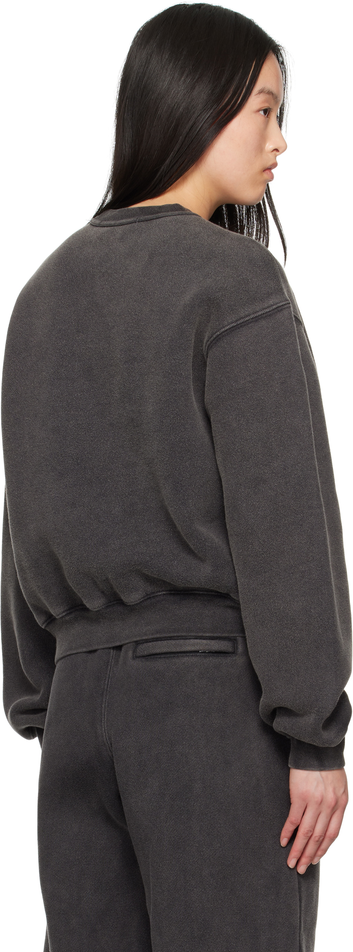alexanderwang.t Black Distressed Logo Sweatshirt