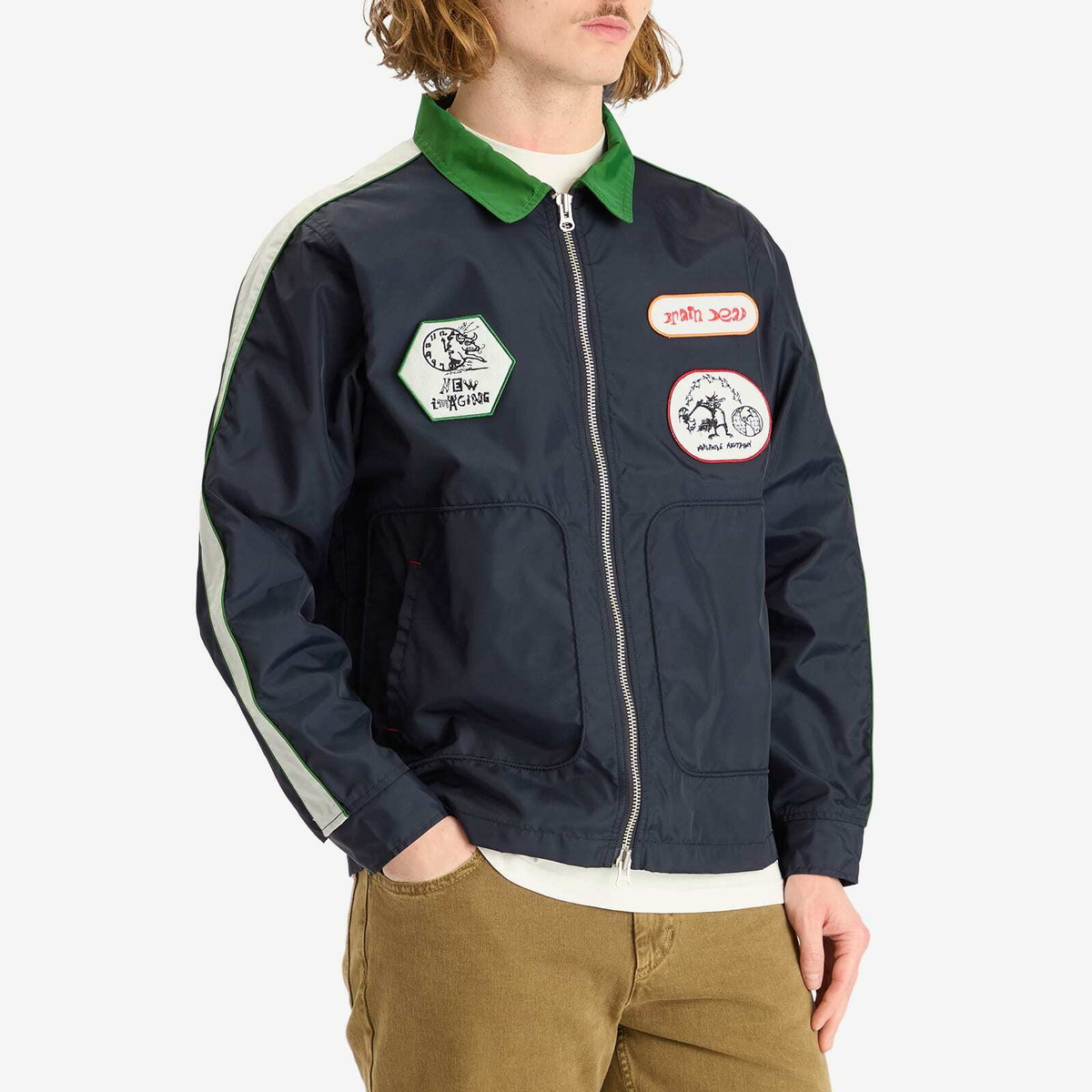 BRAIN-DEAD コーデュロイRacing jacket Meltdown Racing Jacket - Navy – Brain Dead