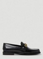 Logo Plaque Loafers in Black