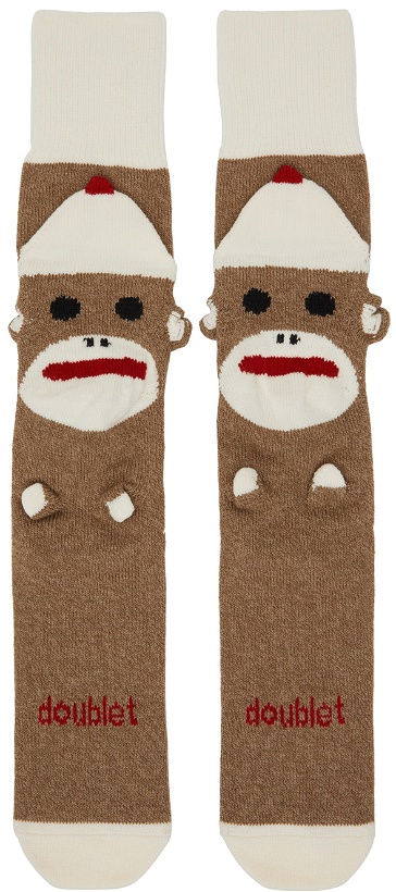 Photo: Doublet Brown Knit Sockmonkey Socks