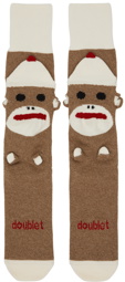 Doublet Brown Knit Sockmonkey Socks