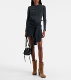 Balenciaga Fargo 80 suede ankle boots