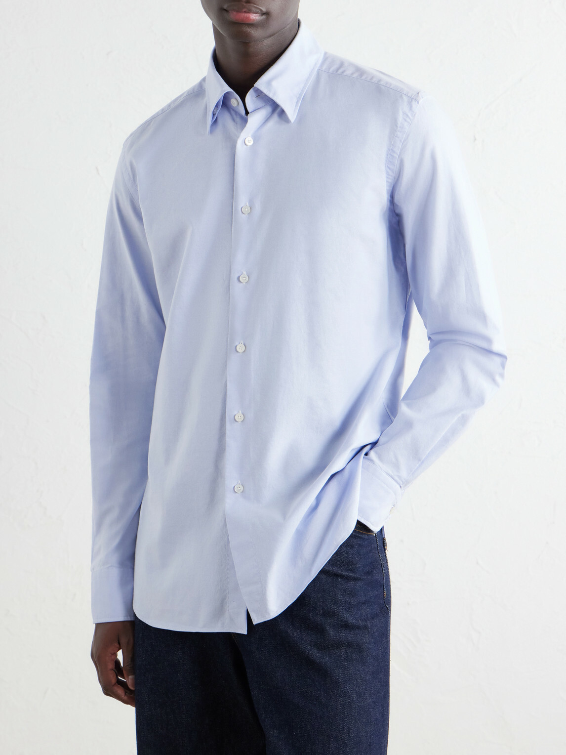 Slowear - Glanshirt Cotton-Oxford Shirt - Blue