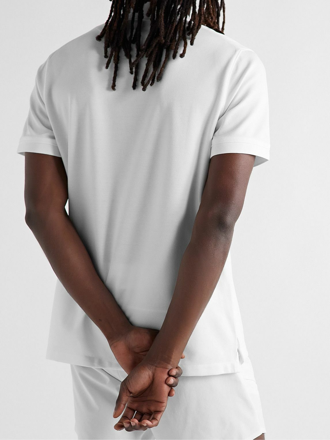 Nike Tennis - Slim-Fit Logo-Appliquéd Dri-FIT Piqué Polo Shirt - White