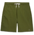 A.P.C. - Loopback Cotton-Jersey Sweat Shorts - Green
