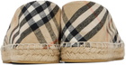 Burberry Beige Check Mews Espadrilles