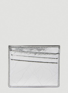 Four Stitch Metallic Cardholder in Silver