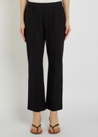 Eileen Fisher Cropped Straight-leg cut Jersey Trousers Black