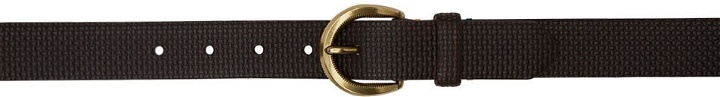 Photo: Paul Smith Brown Leather Embossed Belt