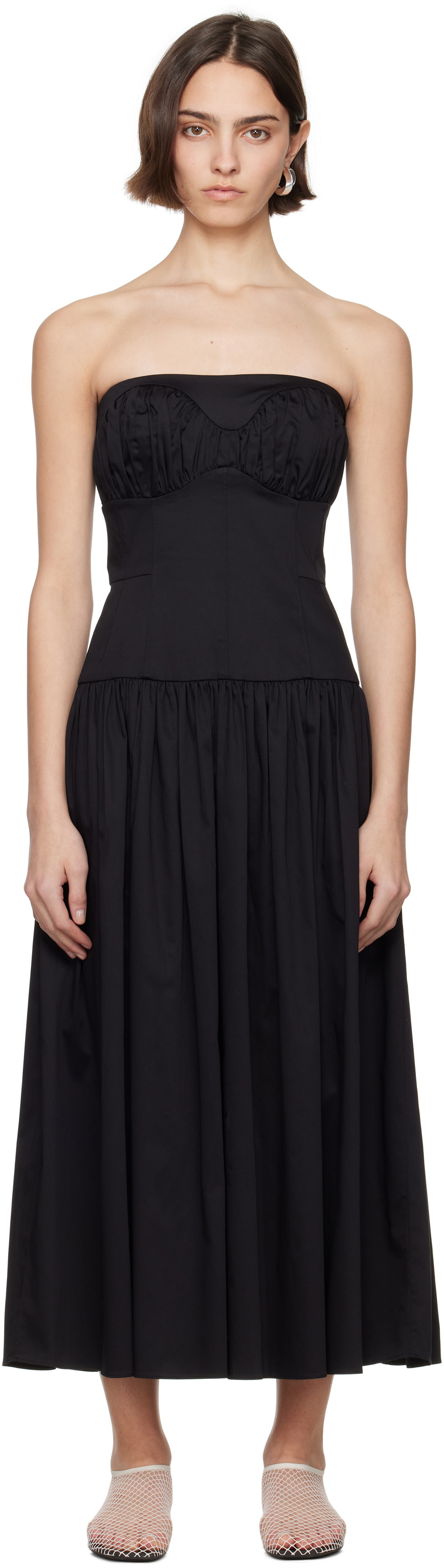 knee length dresses for ladies Alba Midi Dress Blue – TOVE Studio main image 0