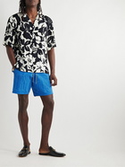 Rhude - Straight-Leg Logo-Embroidered Cotton-Twill Shorts - Blue