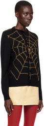 Ernest W. Baker Black Spider Web Cardigan