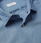 Incotex - Slim-Fit Cotton-Chambray Shirt - Blue
