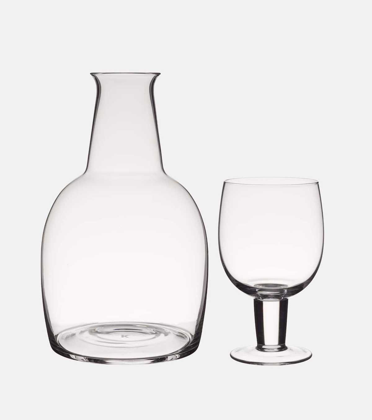 Karakter Glass carafe and glass set by Aldo Bakker