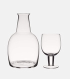 Karakter Glass carafe and glass set by Aldo Bakker
