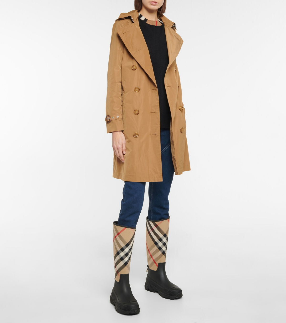 Burberry - House Check rubber rain boots Burberry