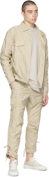 John Elliott Tan Cotton Poplin Frame Cargo Pants