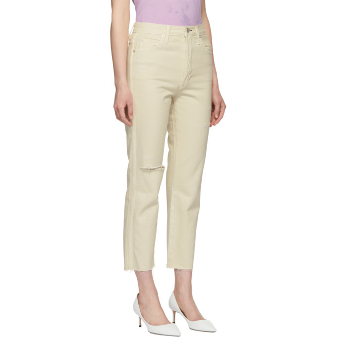 Amo White Loverboy High-Rise Straight Jeans