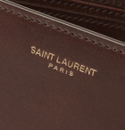 SAINT LAURENT - Leather Billfold Wallet - Brown