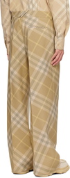 Burberry Beige Check Trousers