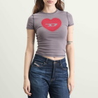 Diesel Women's T-Uncuties Ringer T-Shirt in Grey