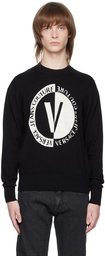 Versace Jeans Couture Black V-Emblem Sweater