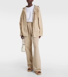 Prada Oversized cotton zip-up hoodie