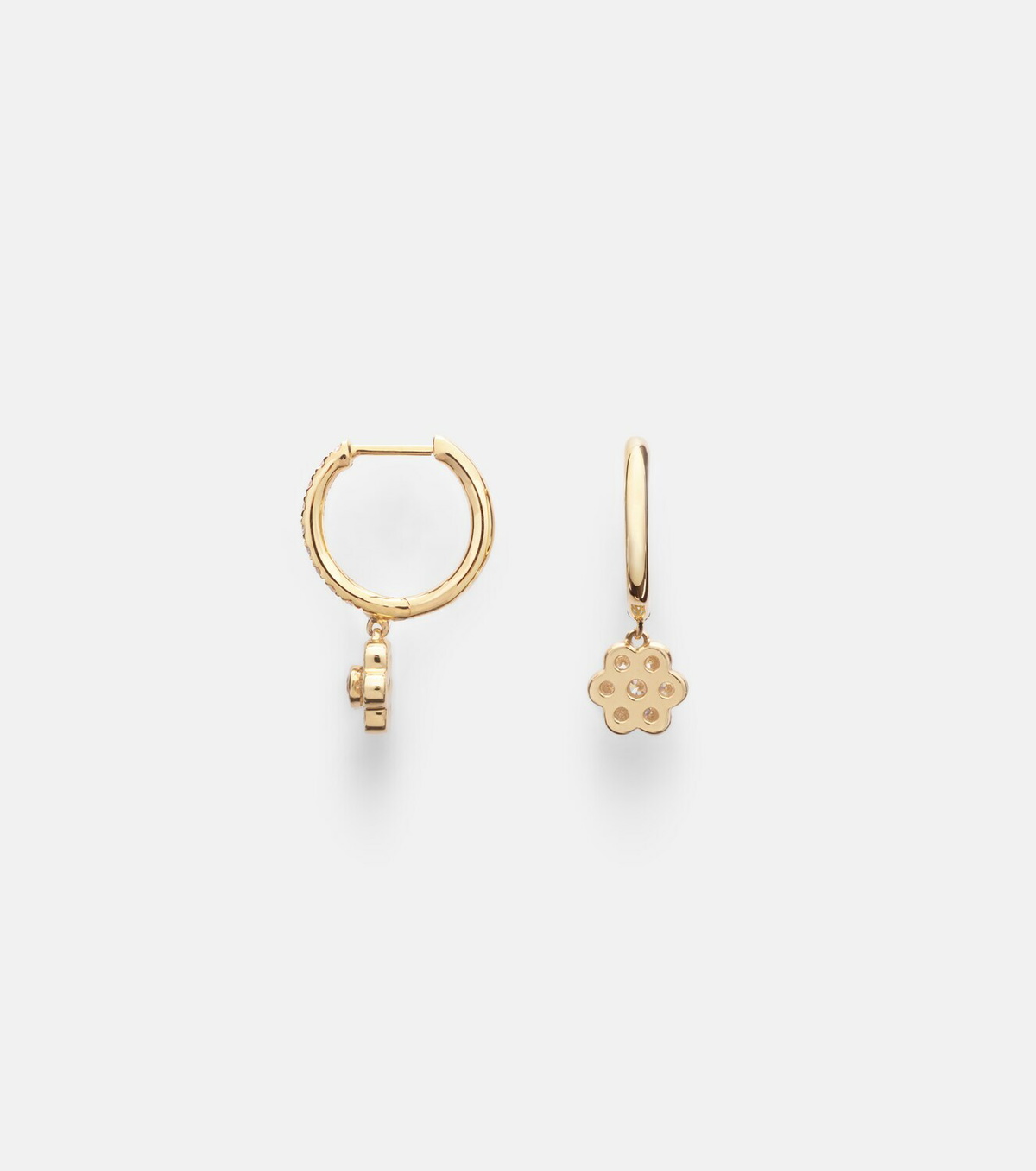 Anita Ko 18kt gold hoop earrings with diamonds