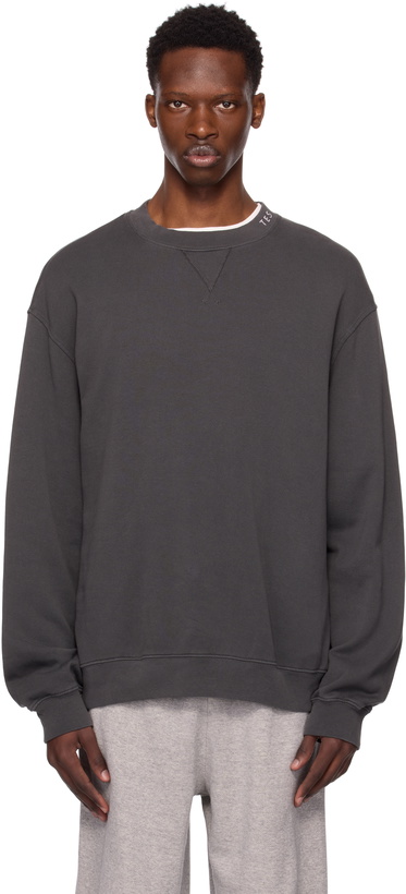 Photo: The Elder Statesman Gray Daily Crew Sweatshirt