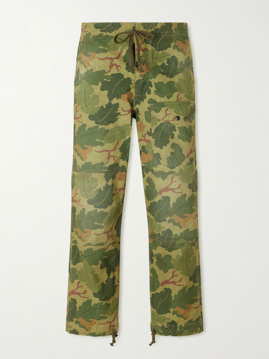 RRL - Straight-Leg Camouflage-Print Cotton Cargo Trousers - Green