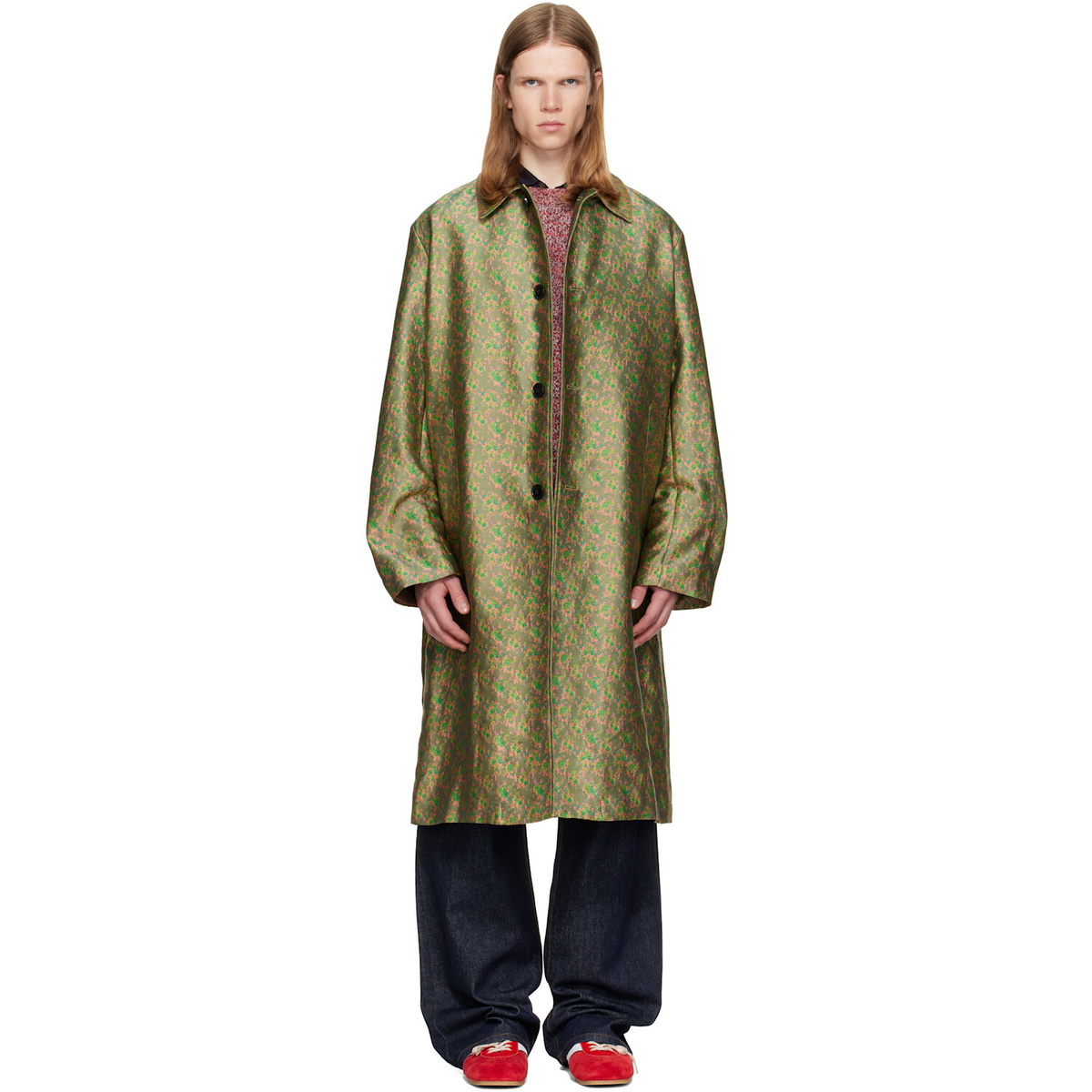Dries Van Noten Brown Stand Collar Jacket Dries Van Noten