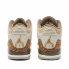 Air Jordan 3 Retro BG Sneakers in Light Orewood Brown/Metallic Gold